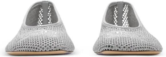 Burberry mesh ballerina shoes Silver