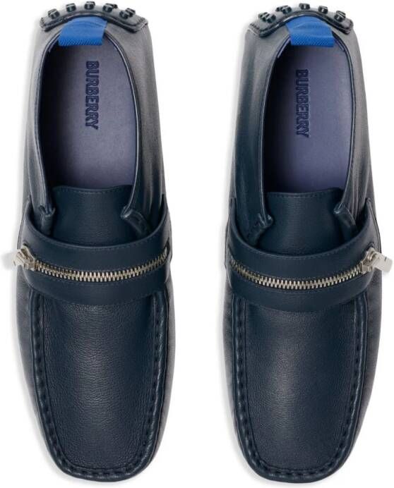 Burberry Motor leather loafers Blue