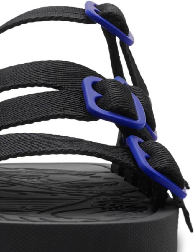 Burberry nylon strap sandals Black
