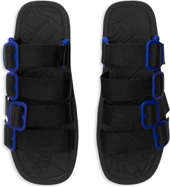 Burberry nylon strap sandals Black