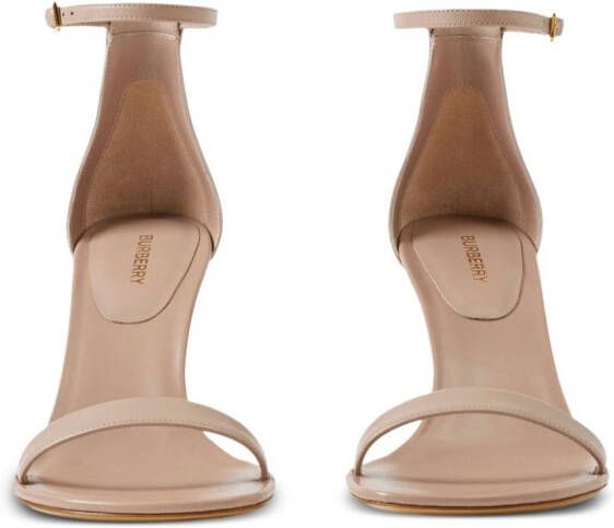 Burberry open-toe leather sandals Neutrals