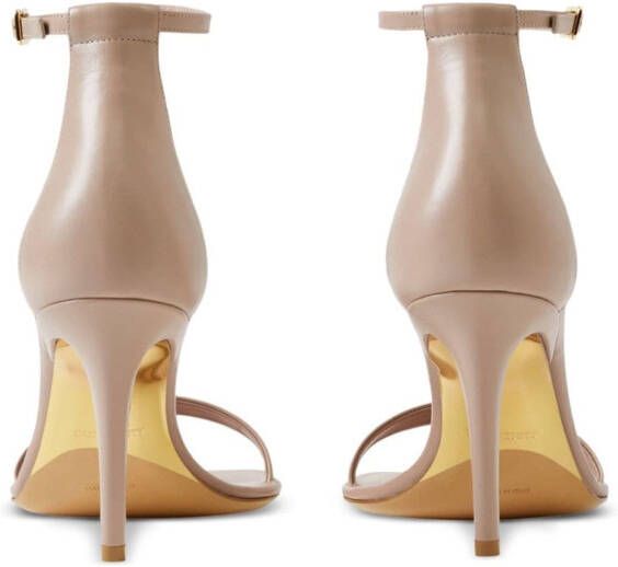 Burberry open-toe leather sandals Neutrals