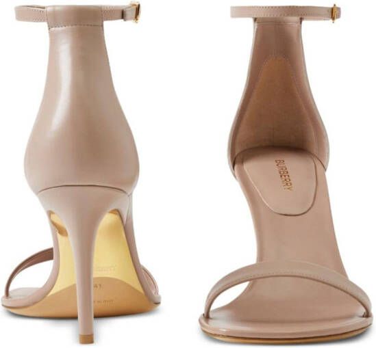 Burberry open-toe leather sandals Neutrals