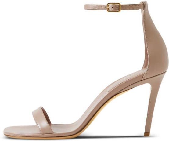 Burberry open-toe leather sandals Neutrals