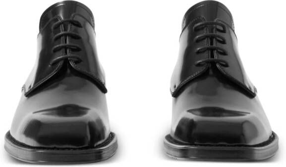 Burberry patent-leather derby shoes Black