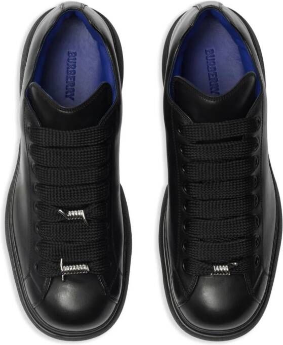 Burberry Ranger barbed-wire leather sneakers Black