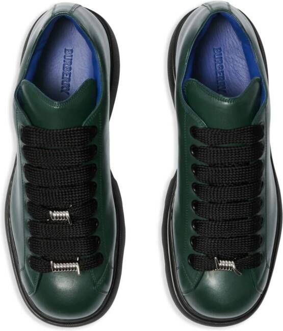 Burberry Ranger leather sneakers Green