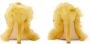 Burberry Rose 100mm shearling velvet sandals Yellow - Thumbnail 3