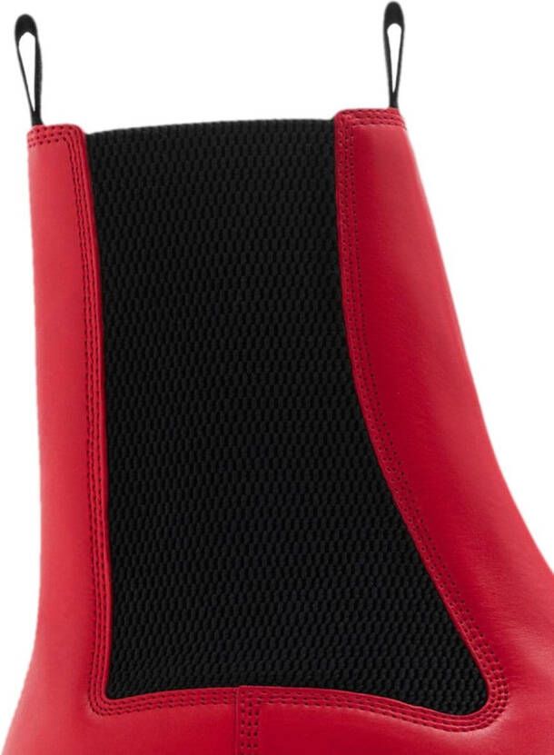 Burberry round-toe chelsea boots Red