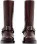Burberry Saddle leather ankle boots Brown - Thumbnail 3