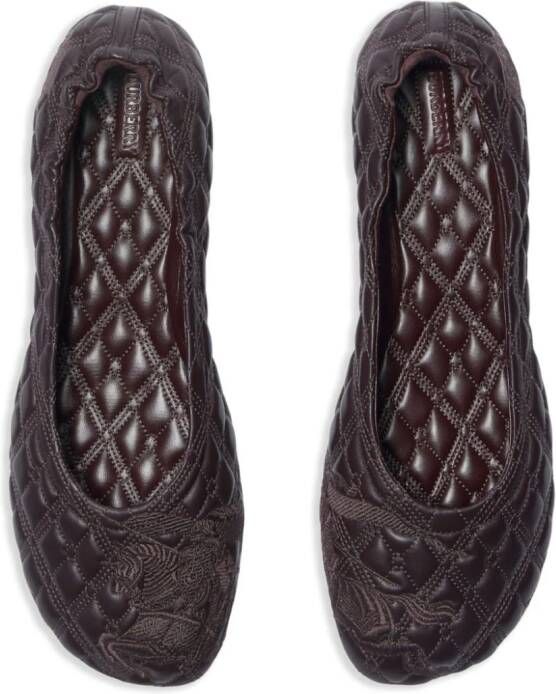 Burberry Sadler leather ballerina shoes Brown