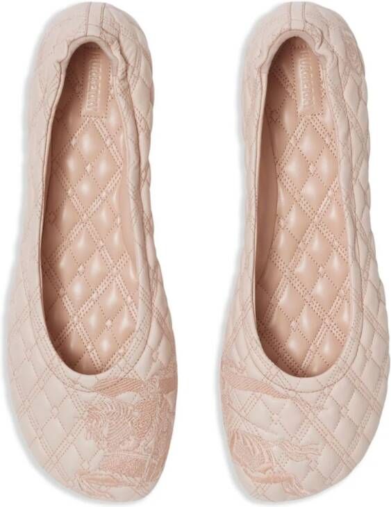 Burberry Sadler leather ballerina shoes Pink