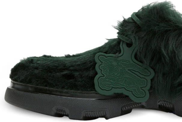 Burberry shearling creeper shoes Green