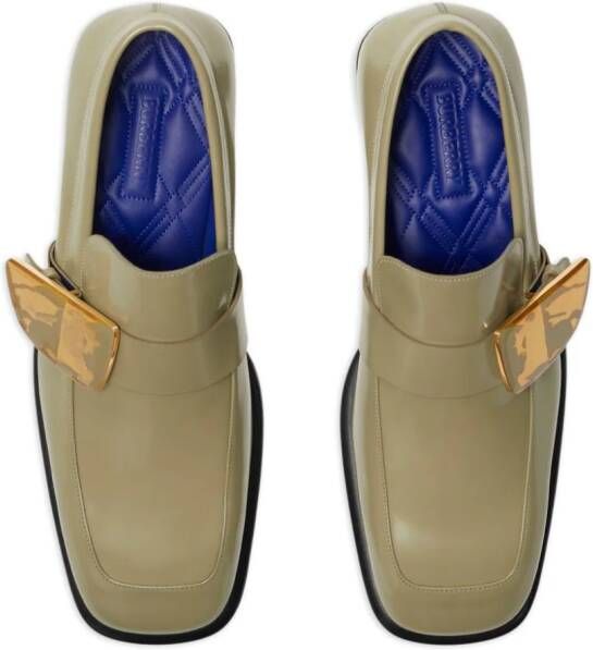 Burberry Shield leather loafers Green