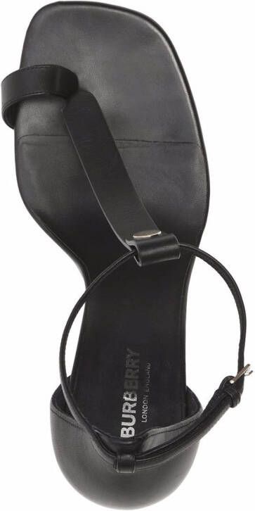 Burberry stiletto-heel leather sandals Black