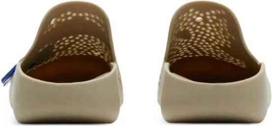 Burberry Stingray perforated clogs Neutrals