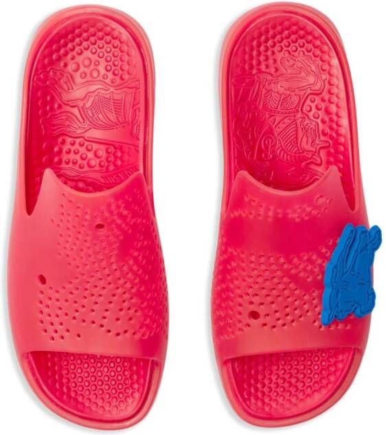 Burberry Stingray perforated slides Red