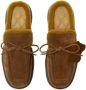Burberry Stony shearling-trim suede slippers Brown - Thumbnail 4