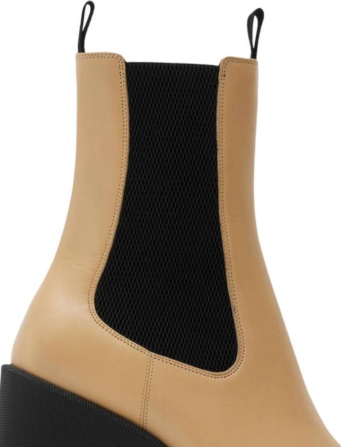 Burberry Stride 85mm leather boots Neutrals