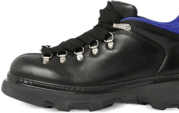 Burberry Trek ankle leather boots Black
