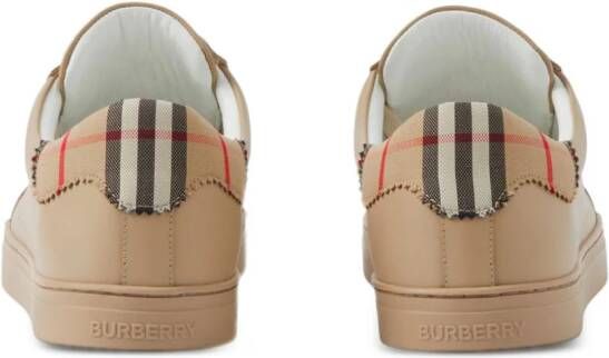 Burberry Vintage-check heel-counter sneakers Neutrals
