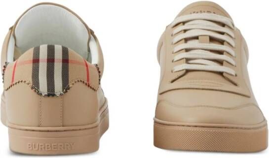 Burberry Vintage-check heel-counter sneakers Neutrals