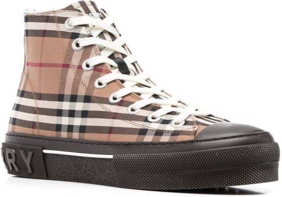Burberry Vintage Check high-top sneakers Brown