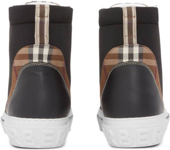 Burberry Vintage Check lace-up sneakers Brown