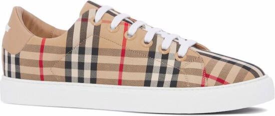 Burberry Vintage Check lace-up sneakers Neutrals