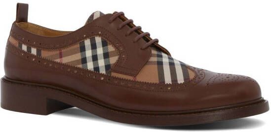 Burberry Vintage Check leather Derby shoes Brown