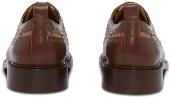 Burberry Vintage Check leather Derby shoes Brown
