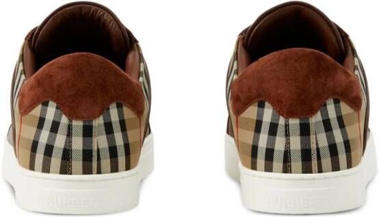 Burberry Vintage Check panelled sneakers Brown
