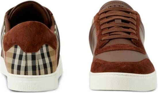Burberry Vintage Check panelled sneakers Brown