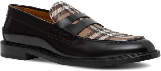 Burberry Vintage Check penny loafers Black