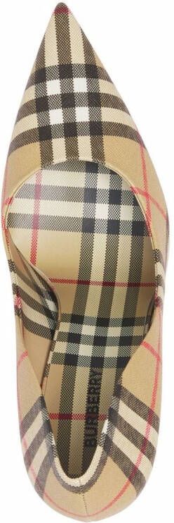 Burberry Vintage Check point-toe pumps Brown