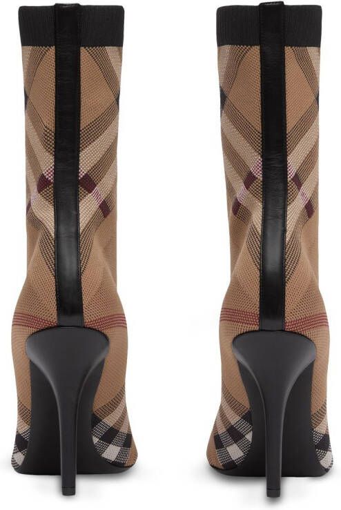 Burberry Vintage Check sock boots Brown