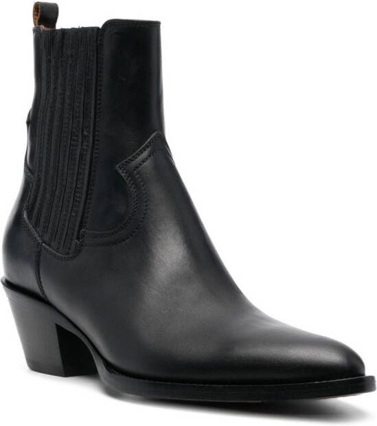 Buttero 55mm leather ankle boots Black