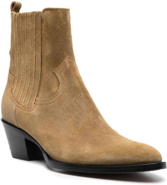 Buttero 55mm suede ankle boots Brown
