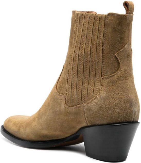 Buttero 55mm suede ankle boots Brown