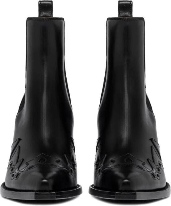 Buttero 90mm leather boots Black