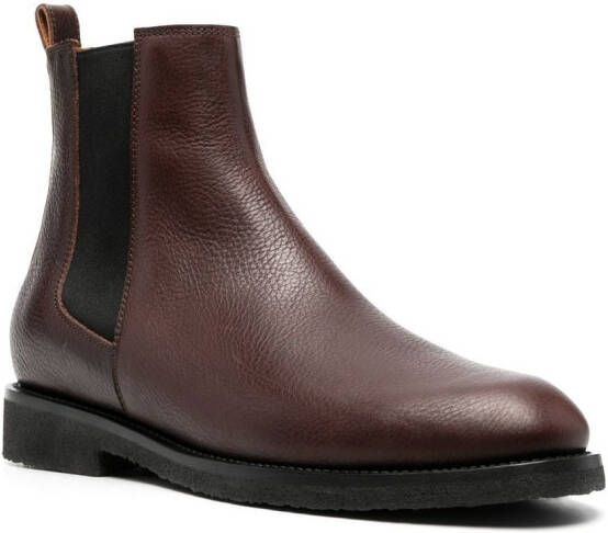 Buttero ankle-length leather boots Brown