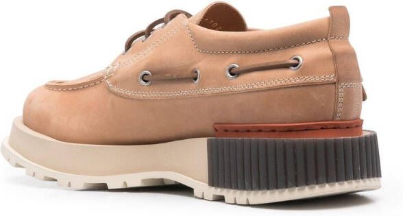 Buttero chunky two-tone boat-shoes Neutrals