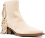 Buttero fringed suede ankle boots Neutrals - Thumbnail 2