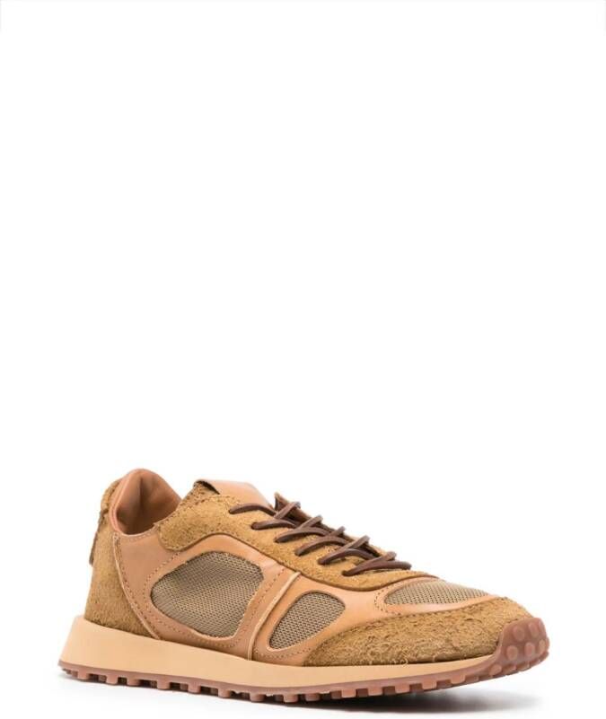 Buttero Futura panelled suede sneakers Brown