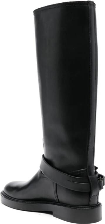 Buttero knee-high leather boots Black