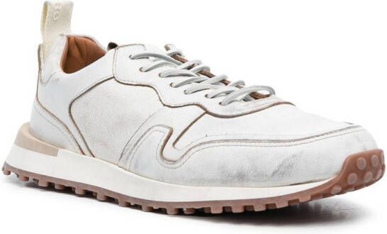 Buttero lace-up calf-leather sneakers White