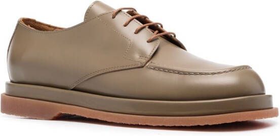 Buttero lace-up leather derby shoes Green