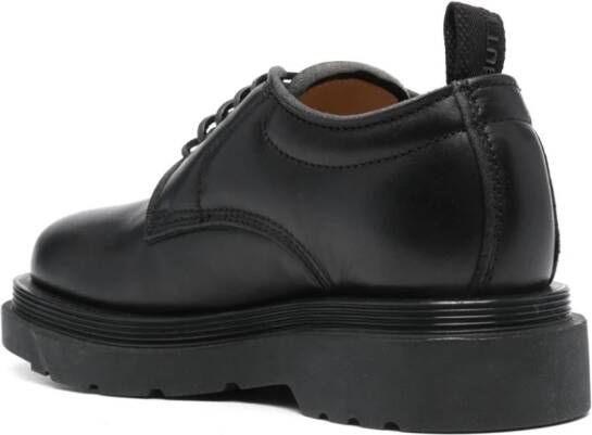 Buttero lace-up leather loafers Black