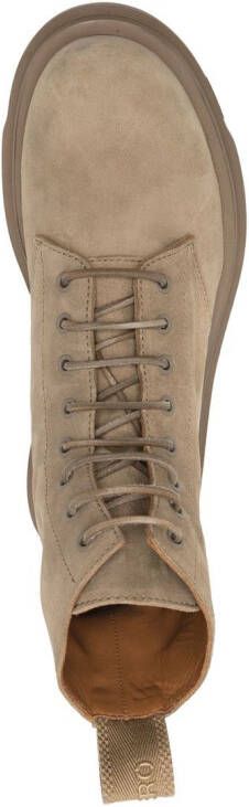 Buttero lace-up suede boots Grey