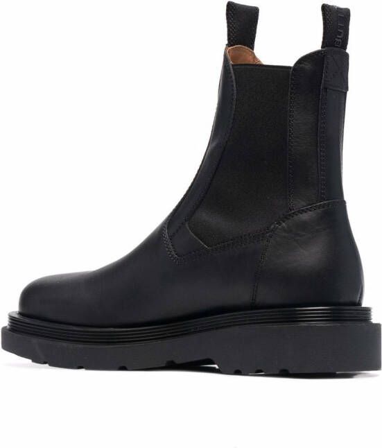 Buttero leather chelsea boots Black